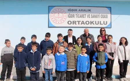 Iğdır Ticaret ve Sanayi Odası’ndan Iğdır TSO Ortaokulu’na Ziyaret ve Eğitim Desteği