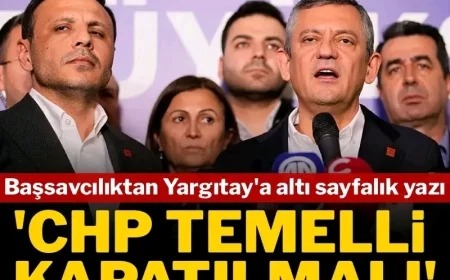 Başsavcılıktan Yargıtay'a altı sayfalık yazı: 'CHP temelli kapatılmalı'