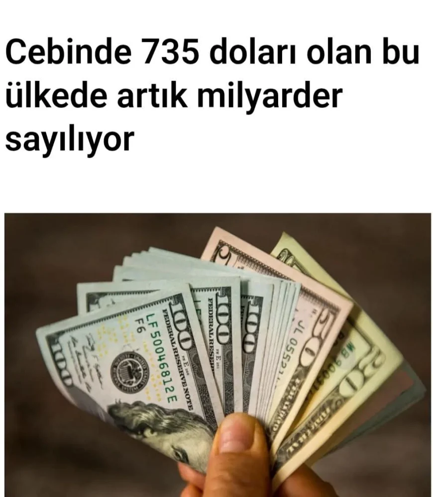 Cebinde 735 doları olan bu ülkede artık milyarder sayılıyor!