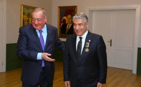 Alagöz’e Bakü’de Anlamlı Onur: “Fahri Aksakallı” Madalyası
