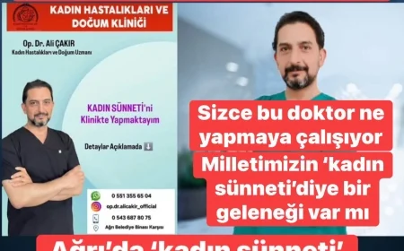 İnsan Hakları Derneği (İHD) Merkezi Kadın Komisyonu, Ağrı’da bir doktorun "kadın sünneti" reklamı yapmasına sert tepki göstererek;